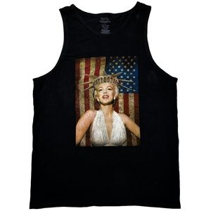 Marilyn Monroe Distressed Patriotic Flag Lady Liberty Graphic Tank Top Men’s L
